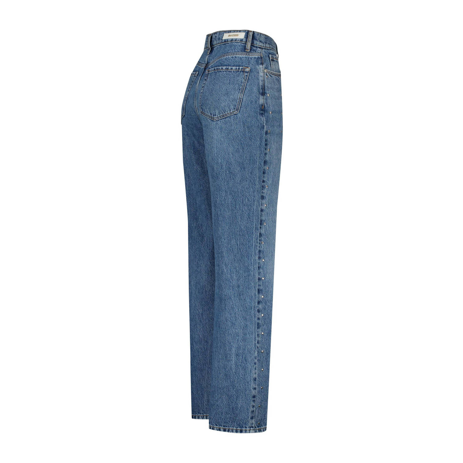 Raizzed high waist straight leg jeans Savanna Stud mid blue stone