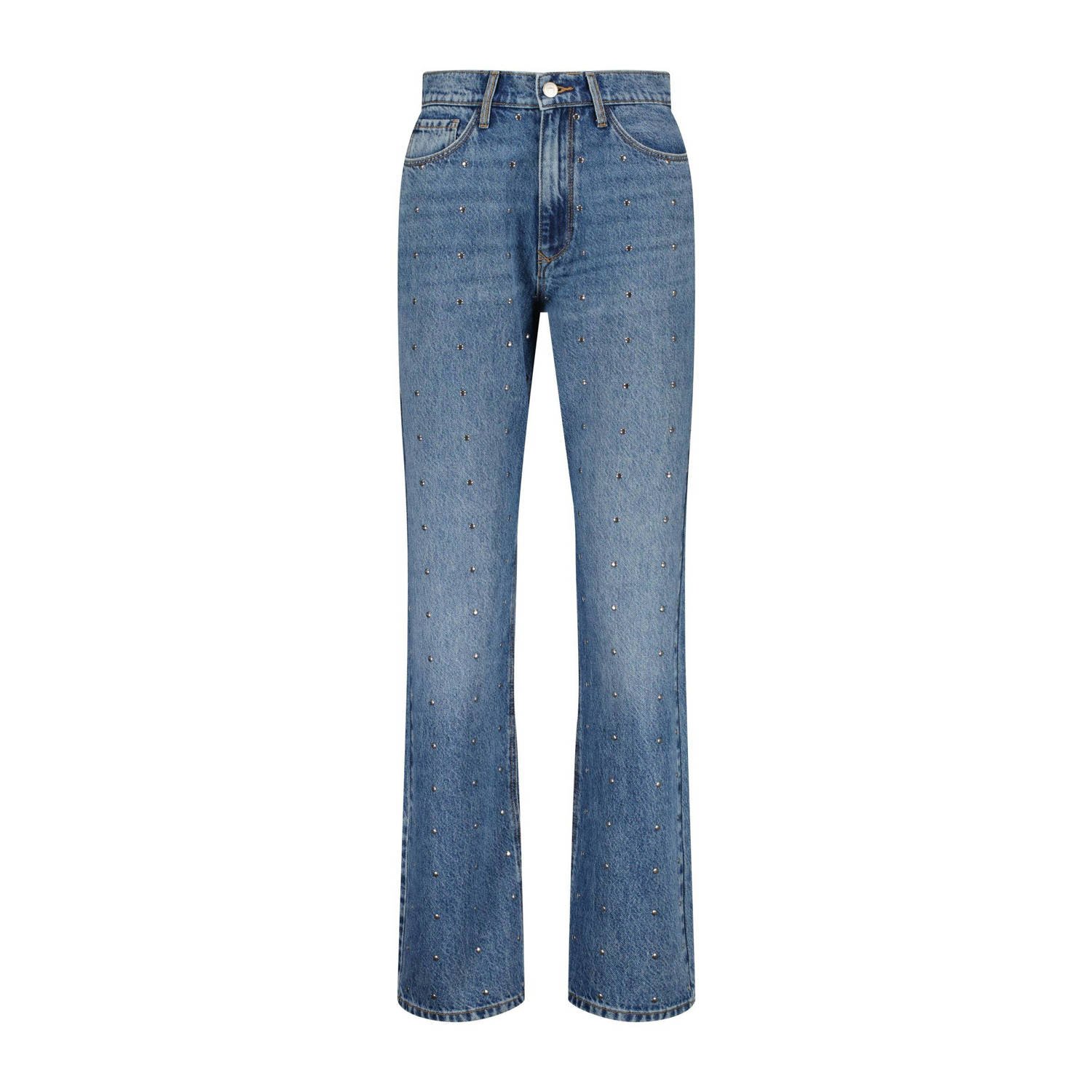 Raizzed high waist straight jeans Savanna Stud mid blue stone