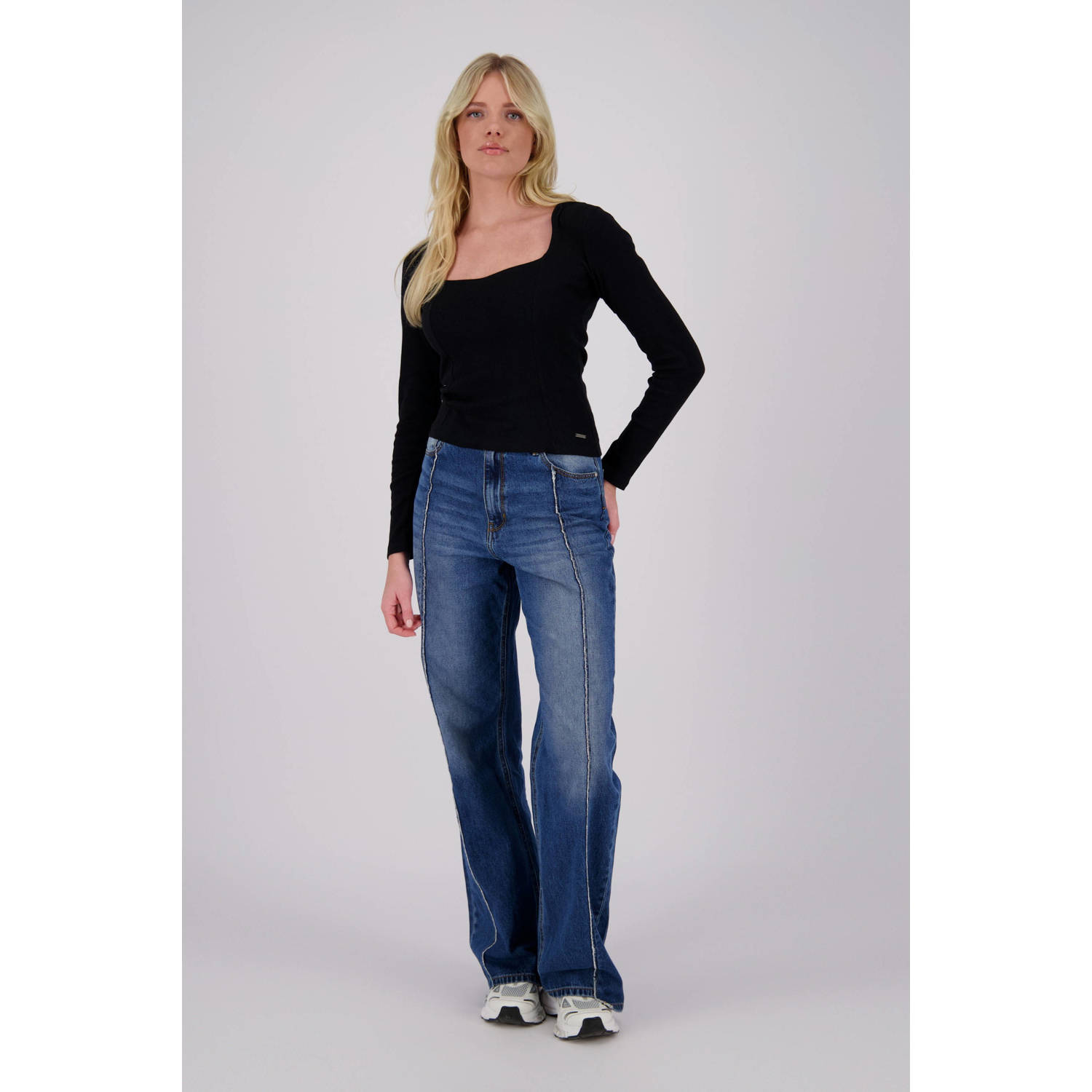 Raizzed high waist wide leg jeans Oasis Crafted dark blue stone