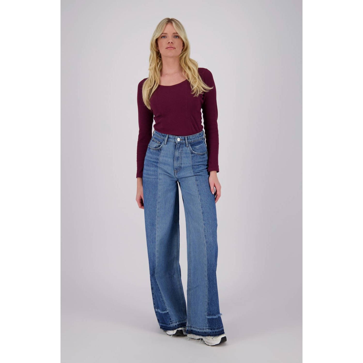 Raizzed extra high waist extra wide leg jeans Cenote Twotone light blue stone