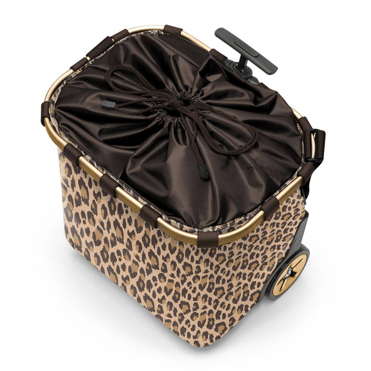 Reisenthel boodschappentrolley Carrycruiser met panterprint bruin