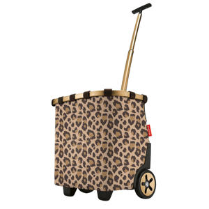 boodschappentrolley Carrycruiser met panterprint bruin