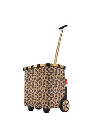 boodschappentrolley Carrycruiser met panterprint bruin