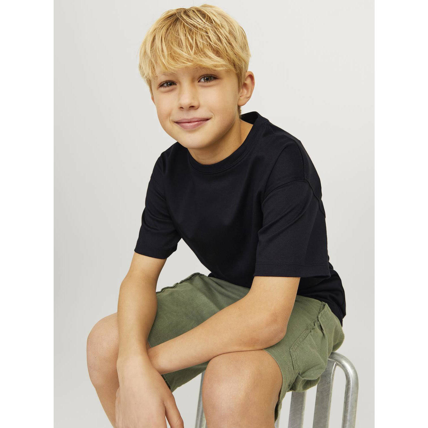 JACK & JONES JUNIOR T-shirt JJEURBAN EDGE zwart