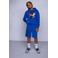 Coolcat joggingshort Stephan met Print Blauw