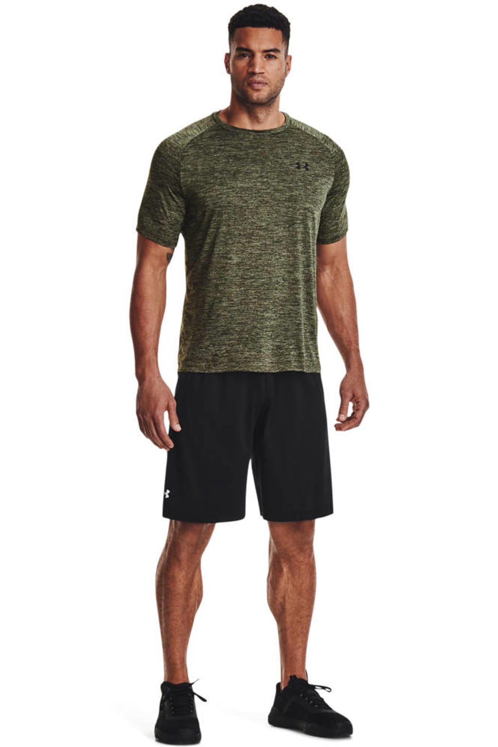 Under Armour sportshirt Tech 2.0 groen melange