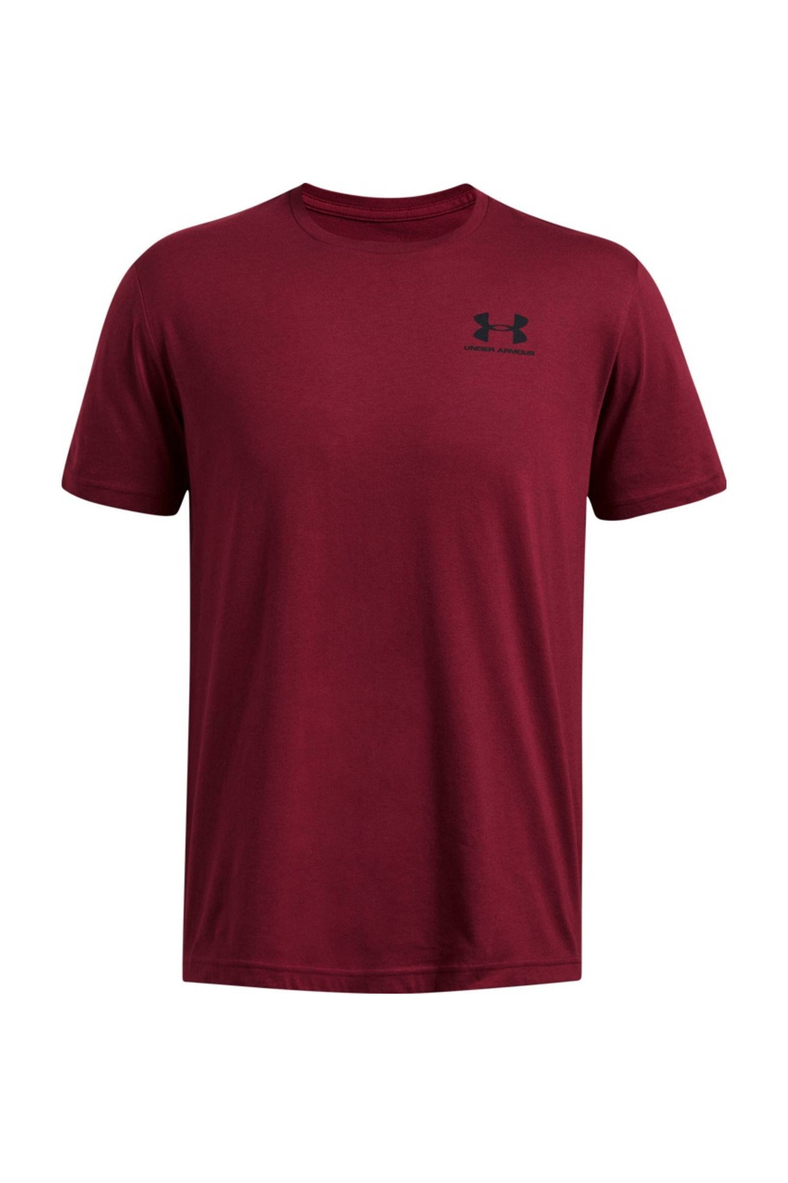 Under Armour sportshirt Sportstyle LC donkerrood wehkamp