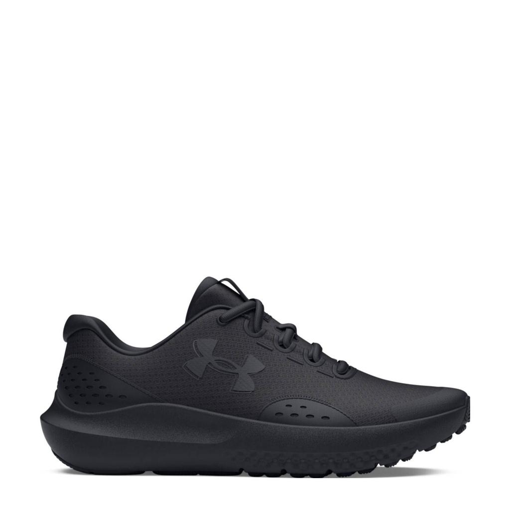 Zwarte jongens en meisjes Under Armour Surge 4 fitness schoenen van mesh-pu/voering: mesh/voetbed: eva met veters