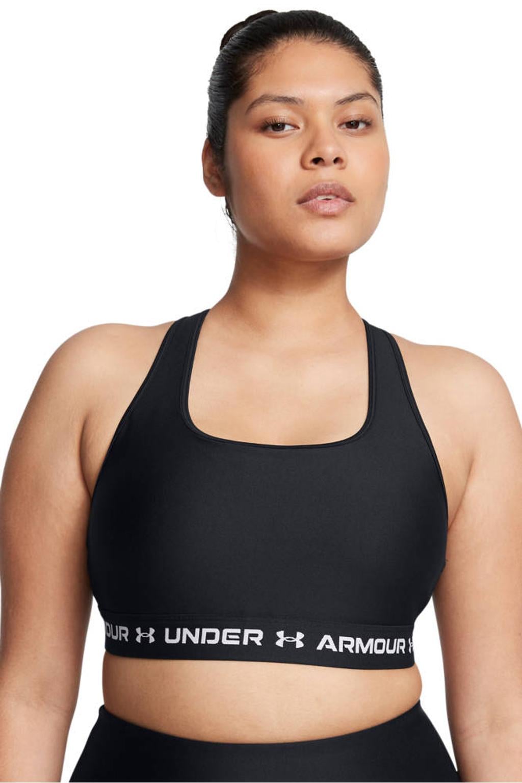 Under Armour level 2 sportbh zwart/wit