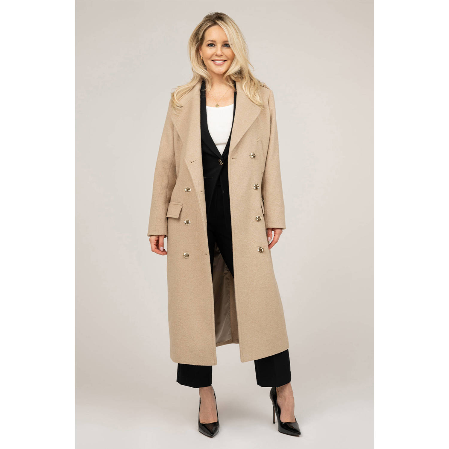 Fifth House jas met wol beige