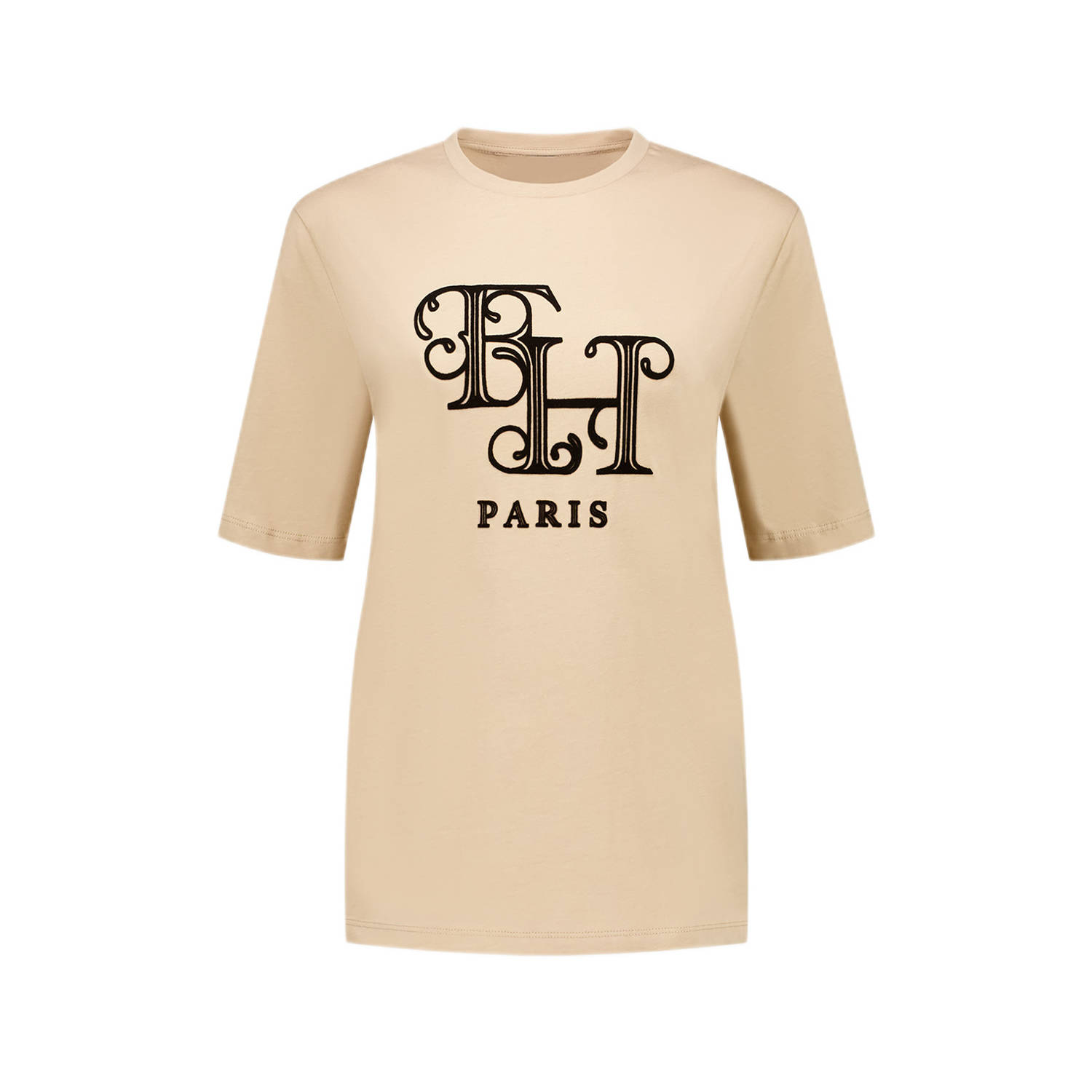 Fifth House T-shirt met logo beige