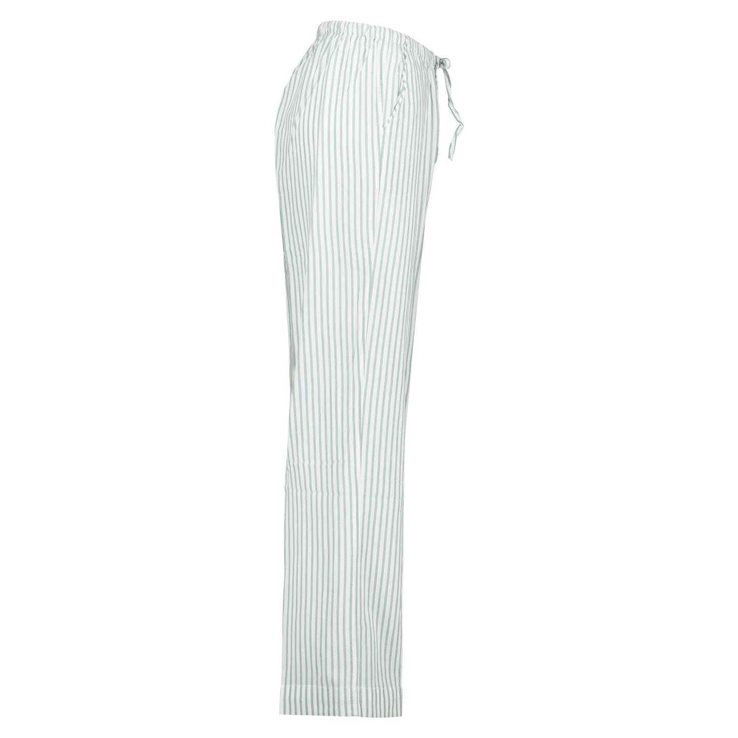 America Today pyjamabroek Loyce wit lichtgroen