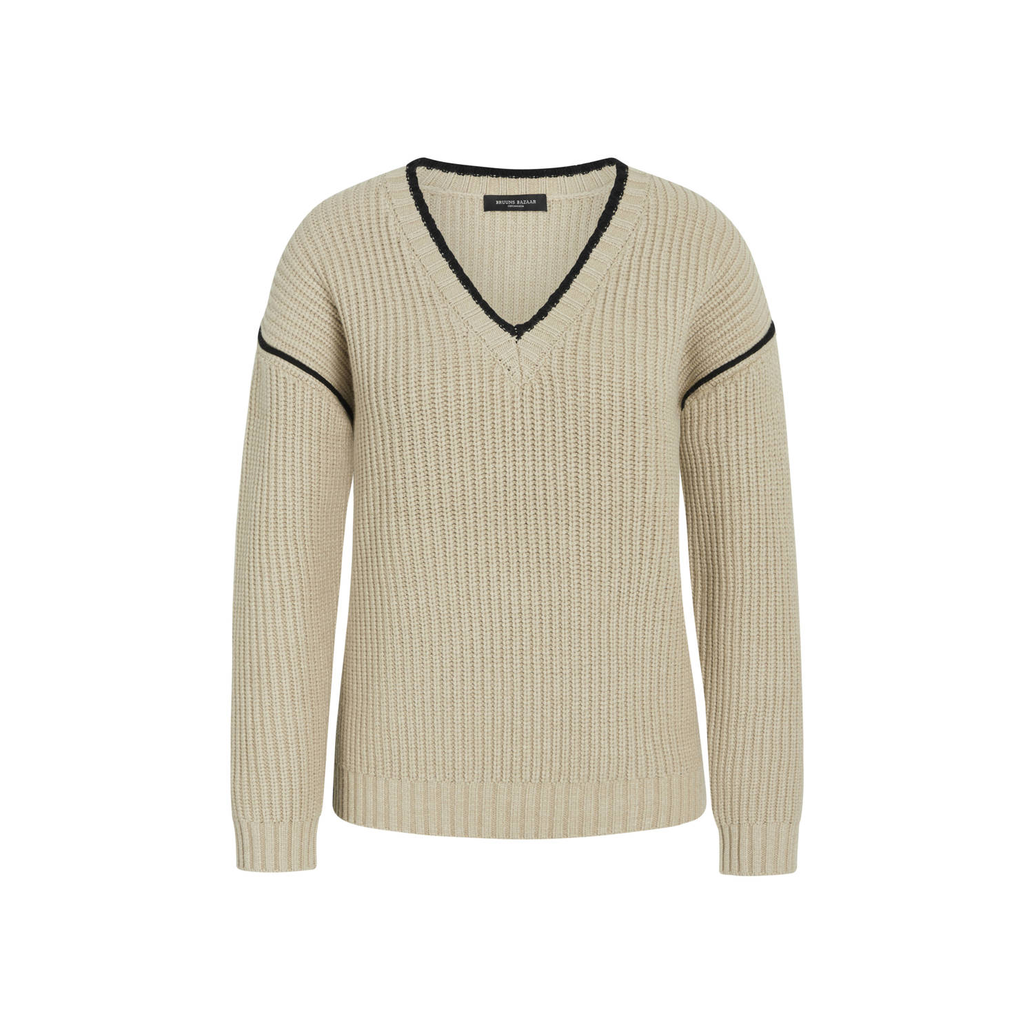 Bruuns Bazaar Taupe Gebreide Trui Simonabbbenia Plaza Beige Dames