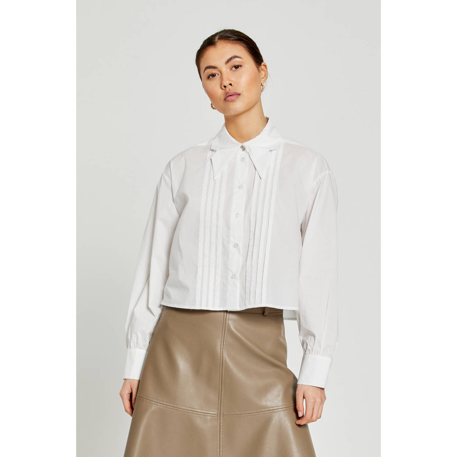 Bruuns Bazaar Stijlvol Cerastiumbbferuz Shirt Wit White Dames