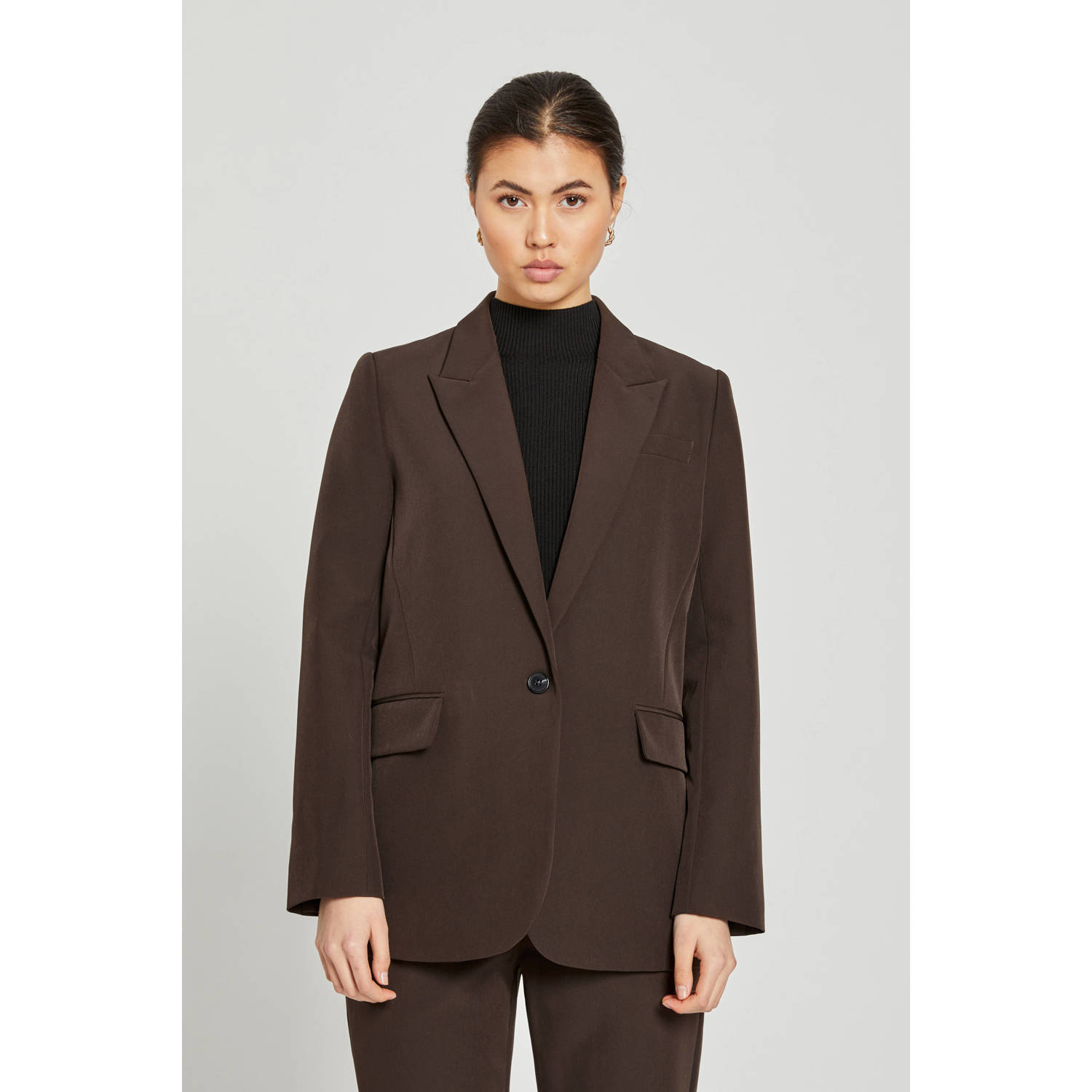 Bruuns Bazaar oversized blazer bruin