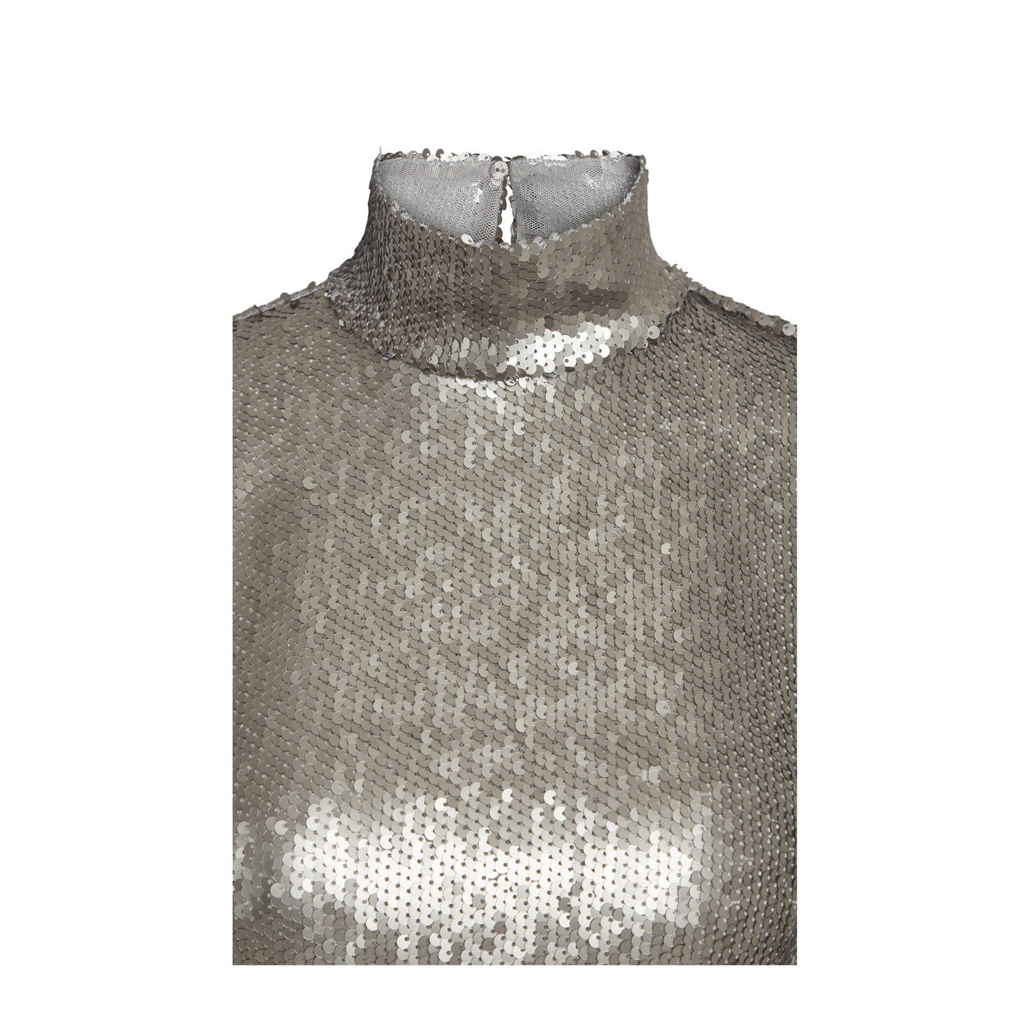 Bruuns Bazaar top met pailletten zilver