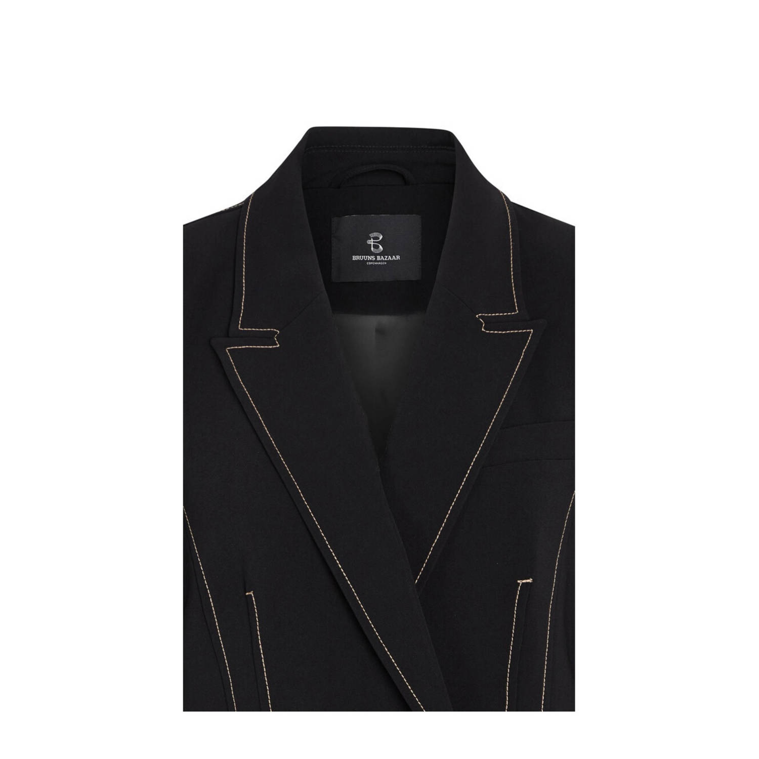 Bruuns Bazaar rechtvallende blazer zwart wit