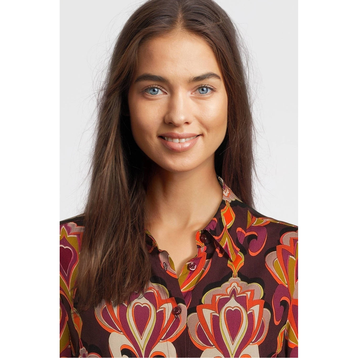 Geisha blouse met all over print multi