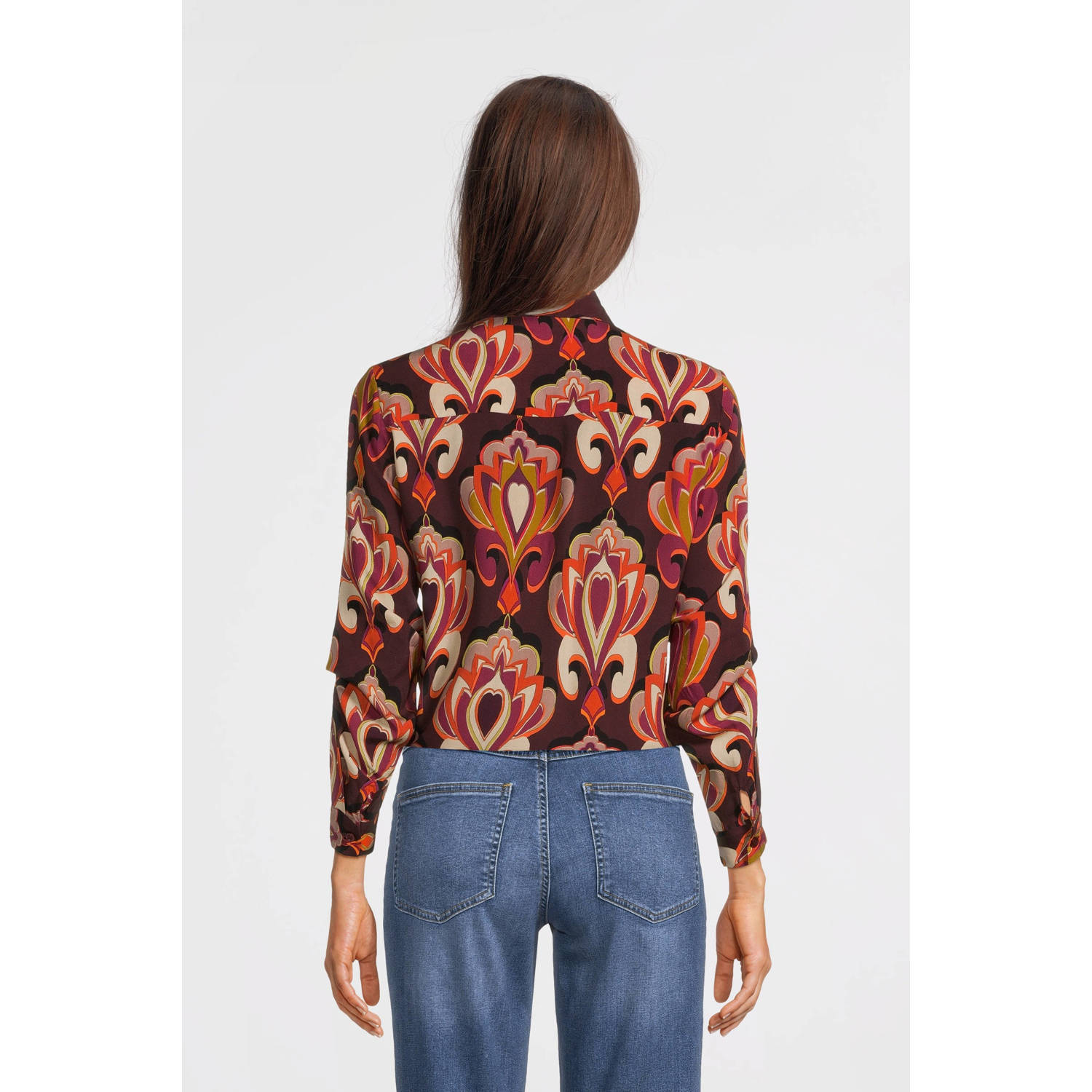 Geisha blouse met all over print multi
