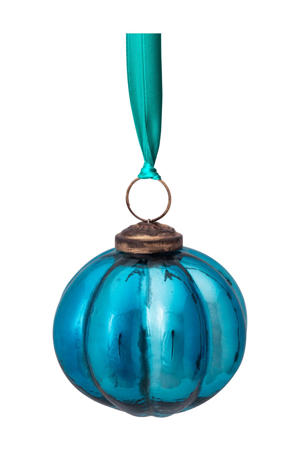 kerstornament blauw (7,5 cm)