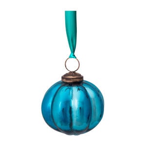 kerstornament blauw (7,5 cm)