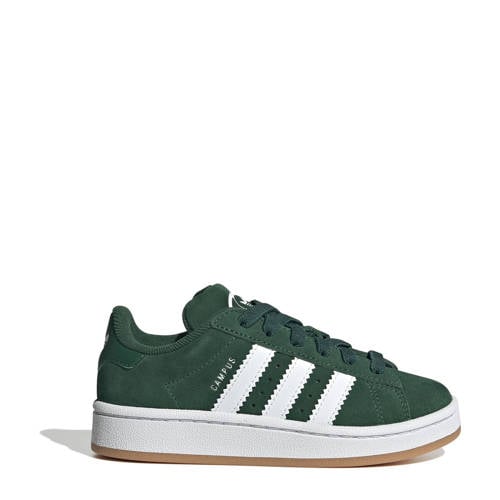adidas Originals Campus 00s suède sneakers donkergroen/wit afbeelding