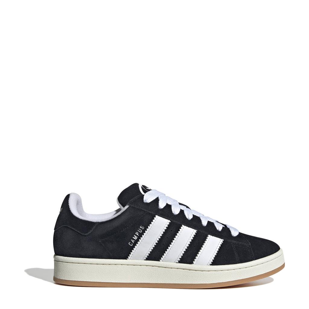 Zwart en witte heren adidas Originals Campus 00s suède sneakers met veters