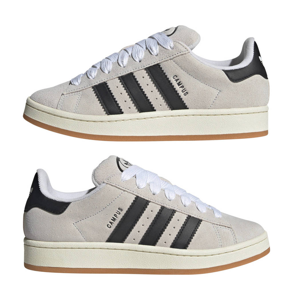 adidas Originals Campus 00s suède sneakers lichtgrijs/zwart/wit