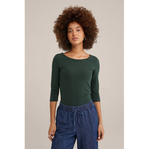 WE Fashion top donkergroen afbeelding