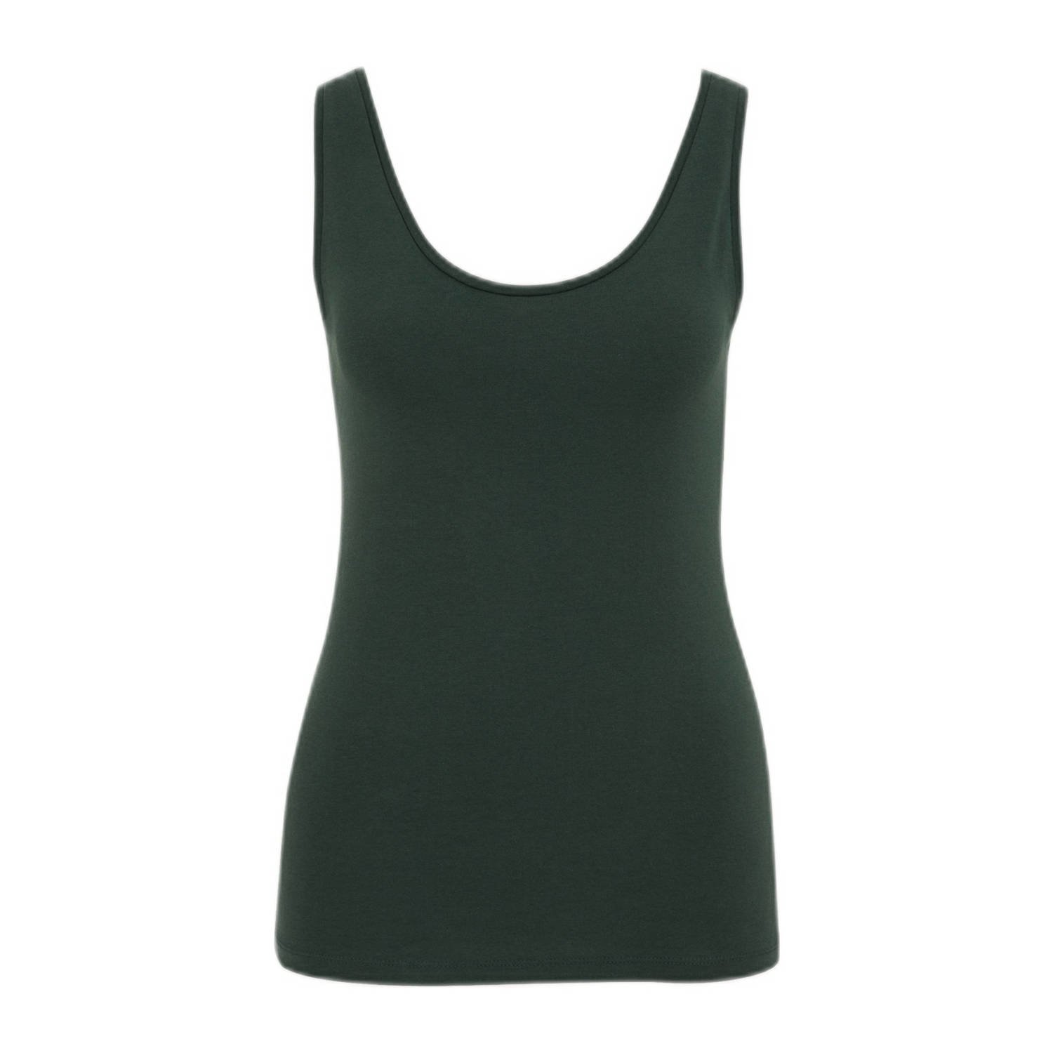 WE Fashion WE Fundamentals singlet donkergroen