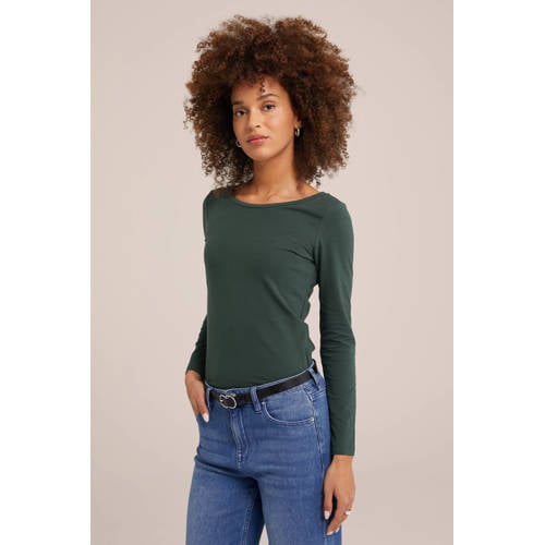 WE Fashion longsleeve donkergroen afbeelding
