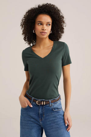 T-shirt donkergroen