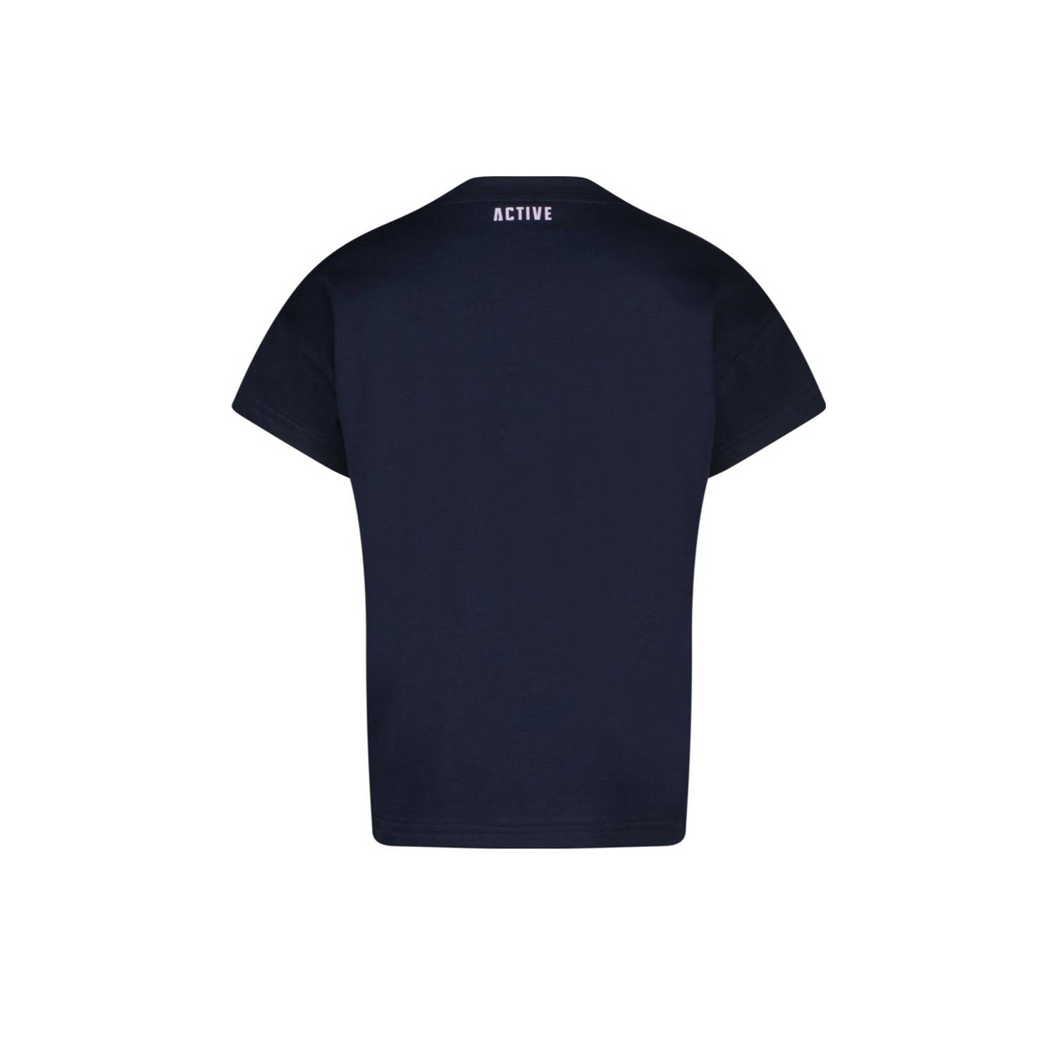 Vingino T-shirt Hailey met printopdruk diep donkerblauw