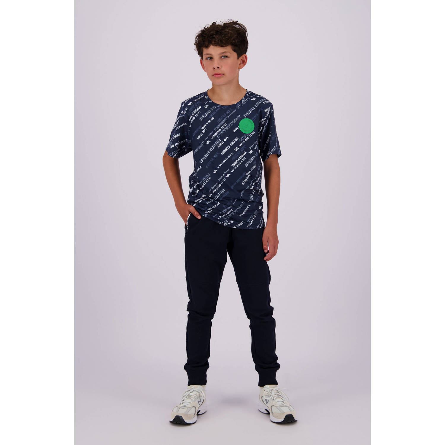 VINGINO regular fit joggingbroek Soccer diep donkerblauw Jongens Sweat 176