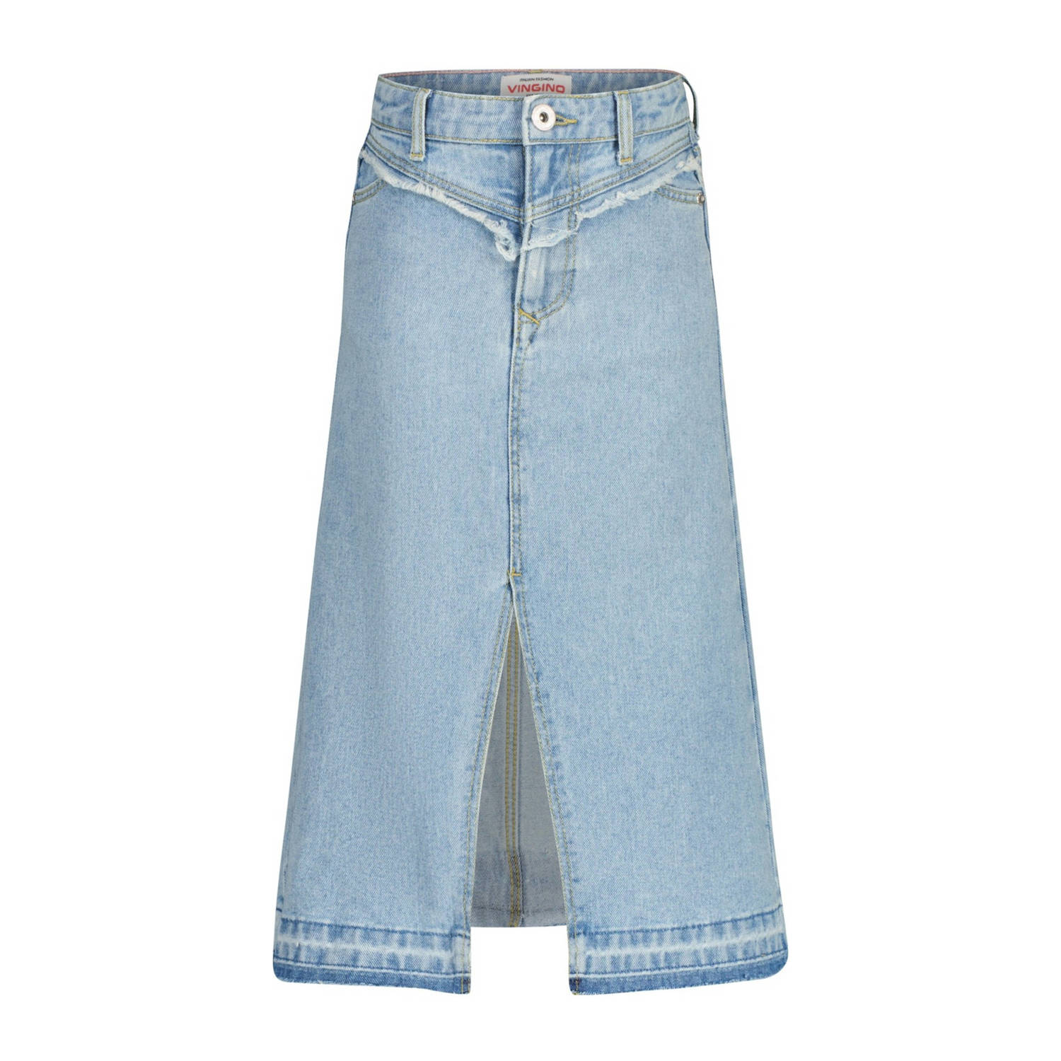 VINGINO spijkerrok Doris light bleach Blauw Meisjes Denim Effen 134