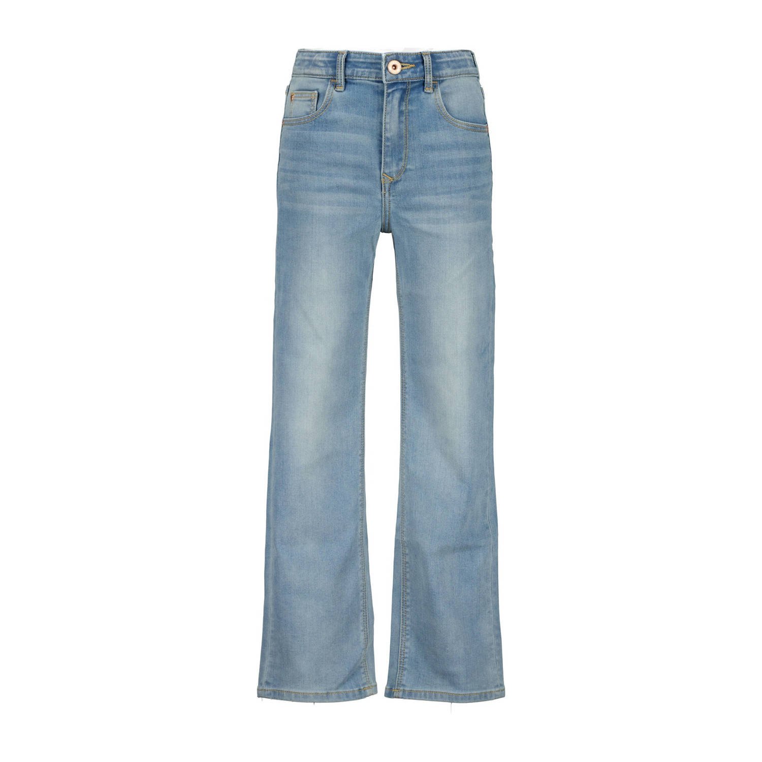VINGINO high waist loose fit jeans GIULIA light vintage Blauw Meisjes Denim 140