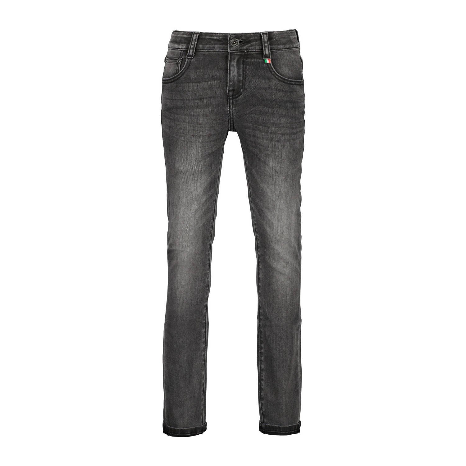 VINGINO slim fit jeans Diego dark grey vintage Grijs Jongens Denim Effen 140