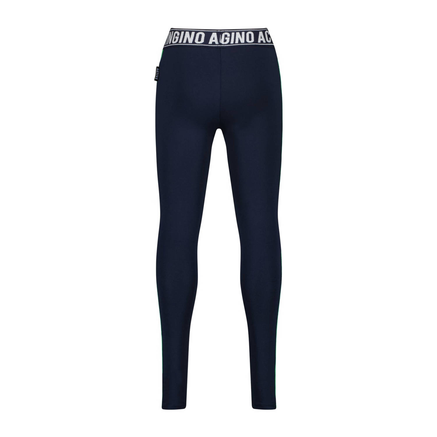 Vingino sportlegging Shelby diep donkerblauw neon groen