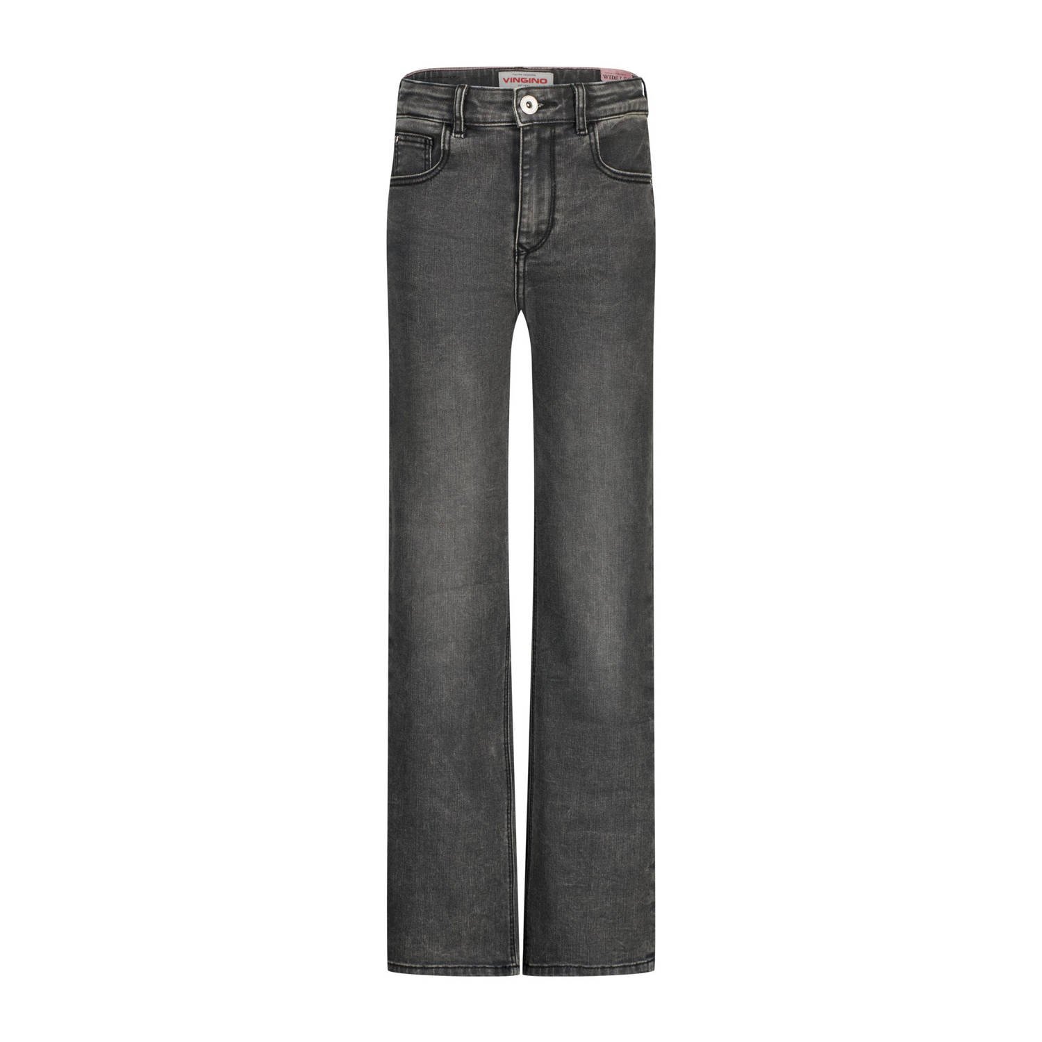 VINGINO high waist loose fit jeans GIULIA stone grey Grijs Meisjes Denim 146