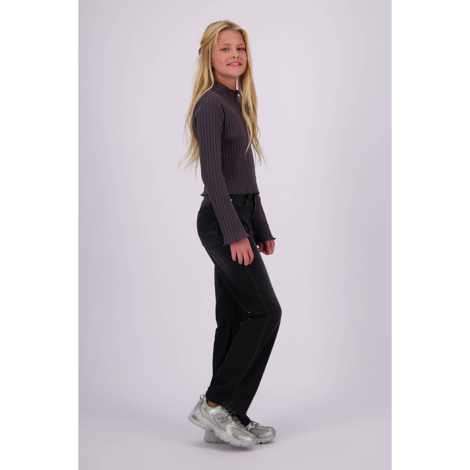 Vingino straight leg jeans Claire black denim