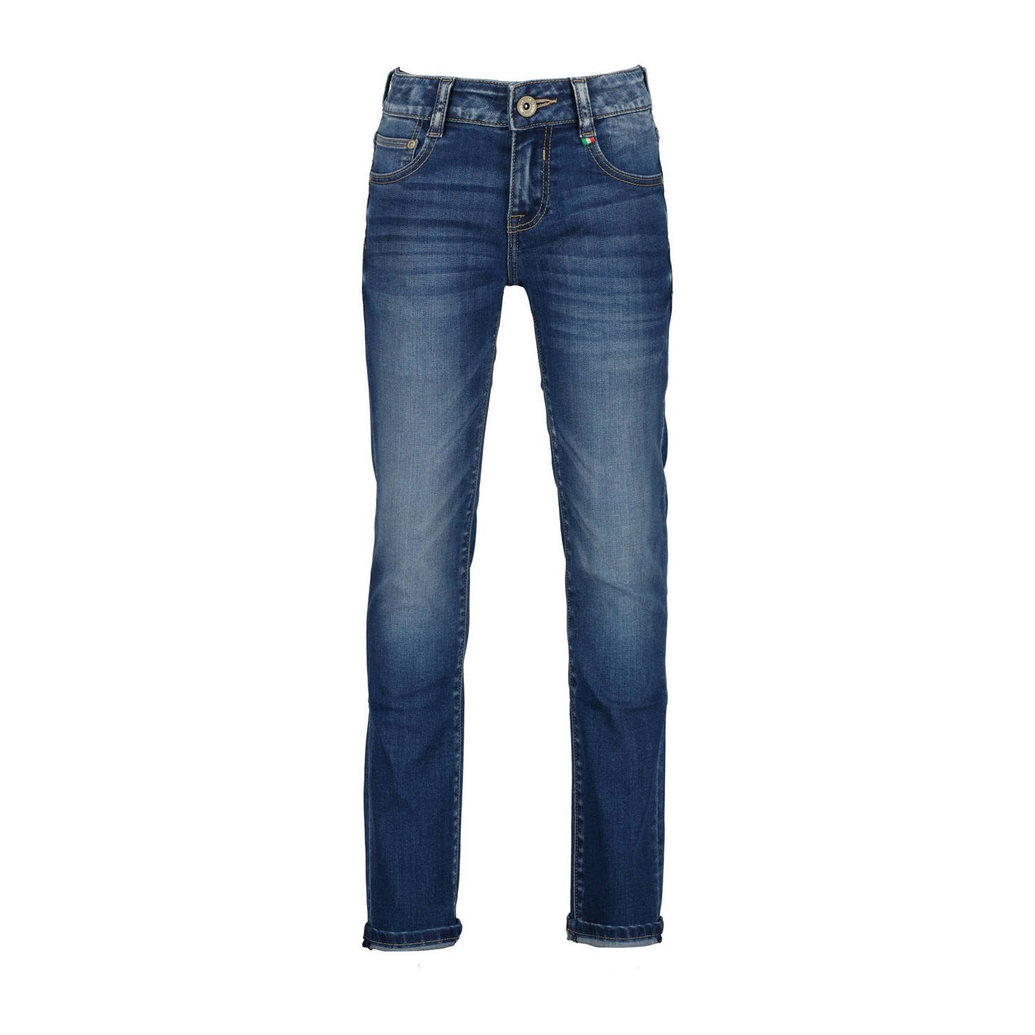 VINGINO slim fit jeans Diego cruziale blue Blauw Jongens Denim Effen 158