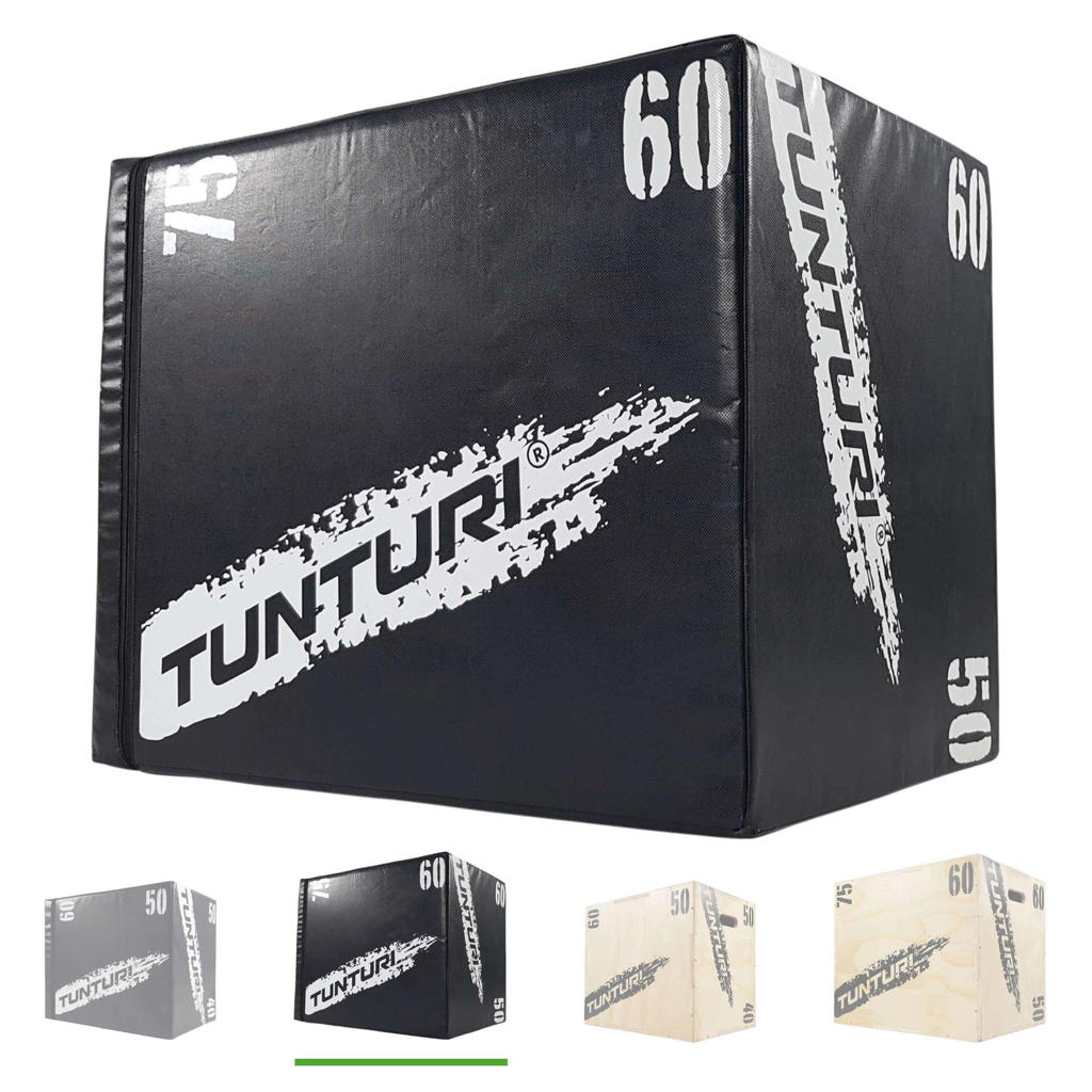 Tunturi plyo box soft 50x60x75 cm zwart/wit