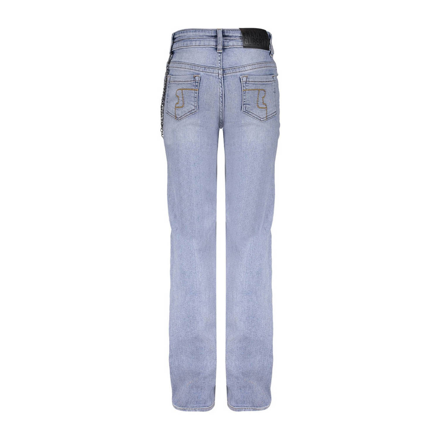 Frankie&Liberty high waist straight leg jeans light blue denim