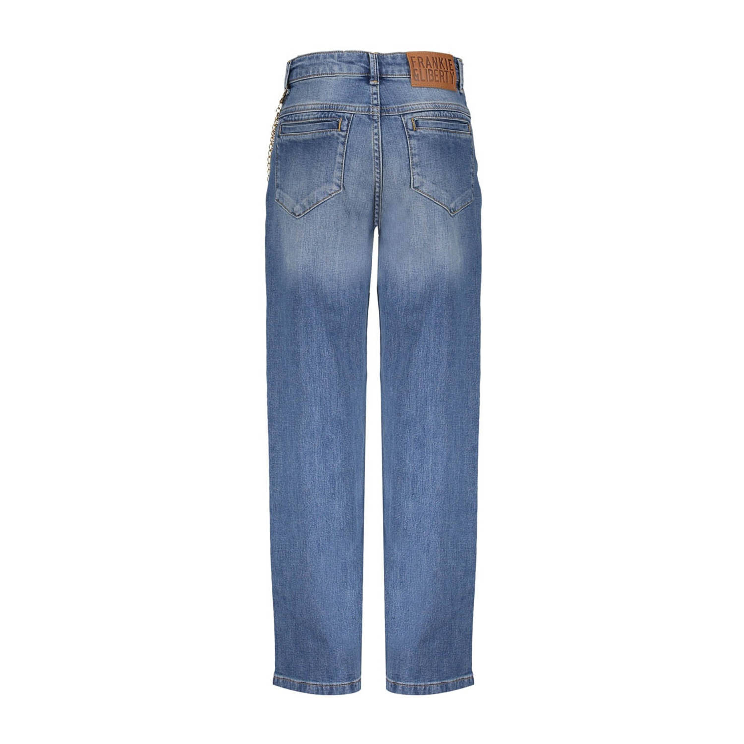 Frankie&Liberty high waist straight leg jeans medium blue denim