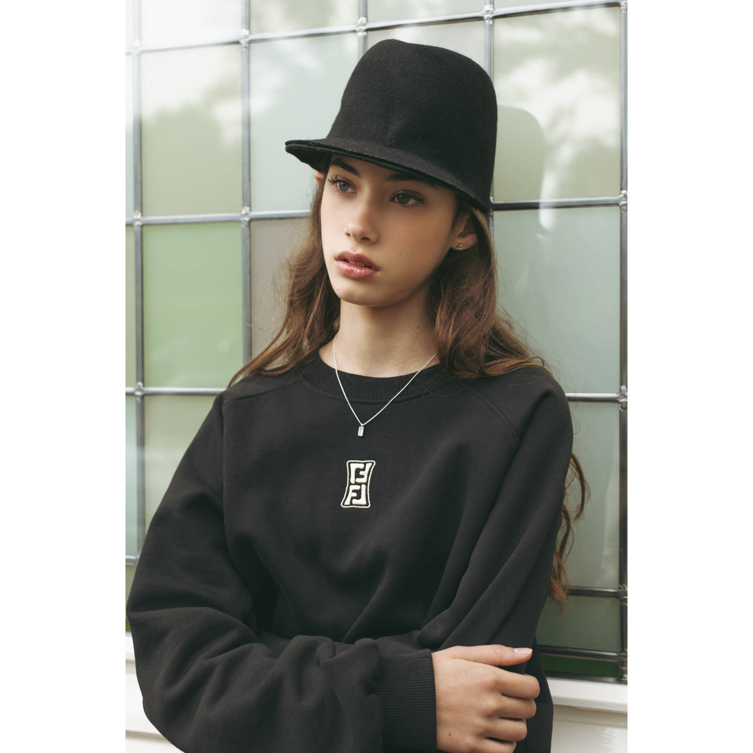 Frankie&Liberty sweater met printopdruk zwart