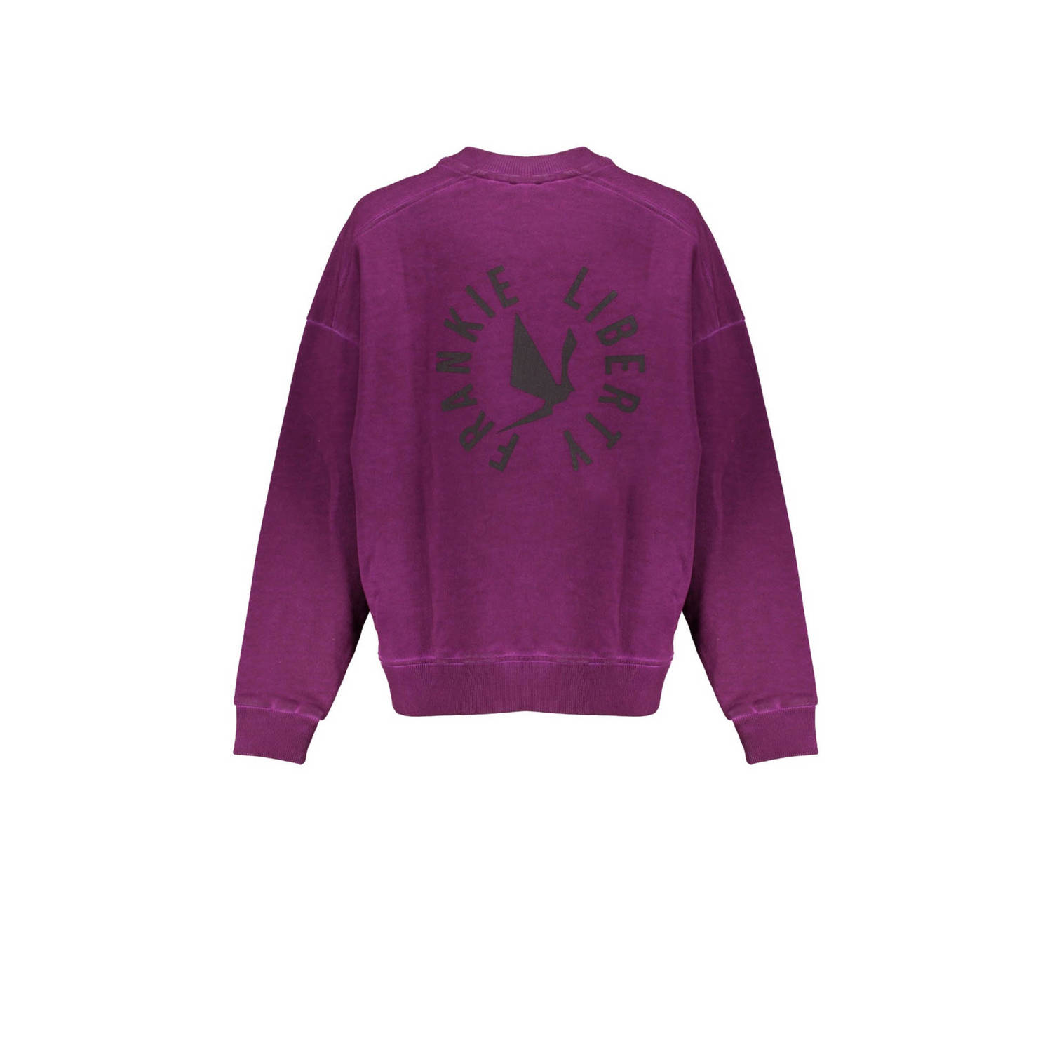 Frankie&Liberty sweater met backprint paars