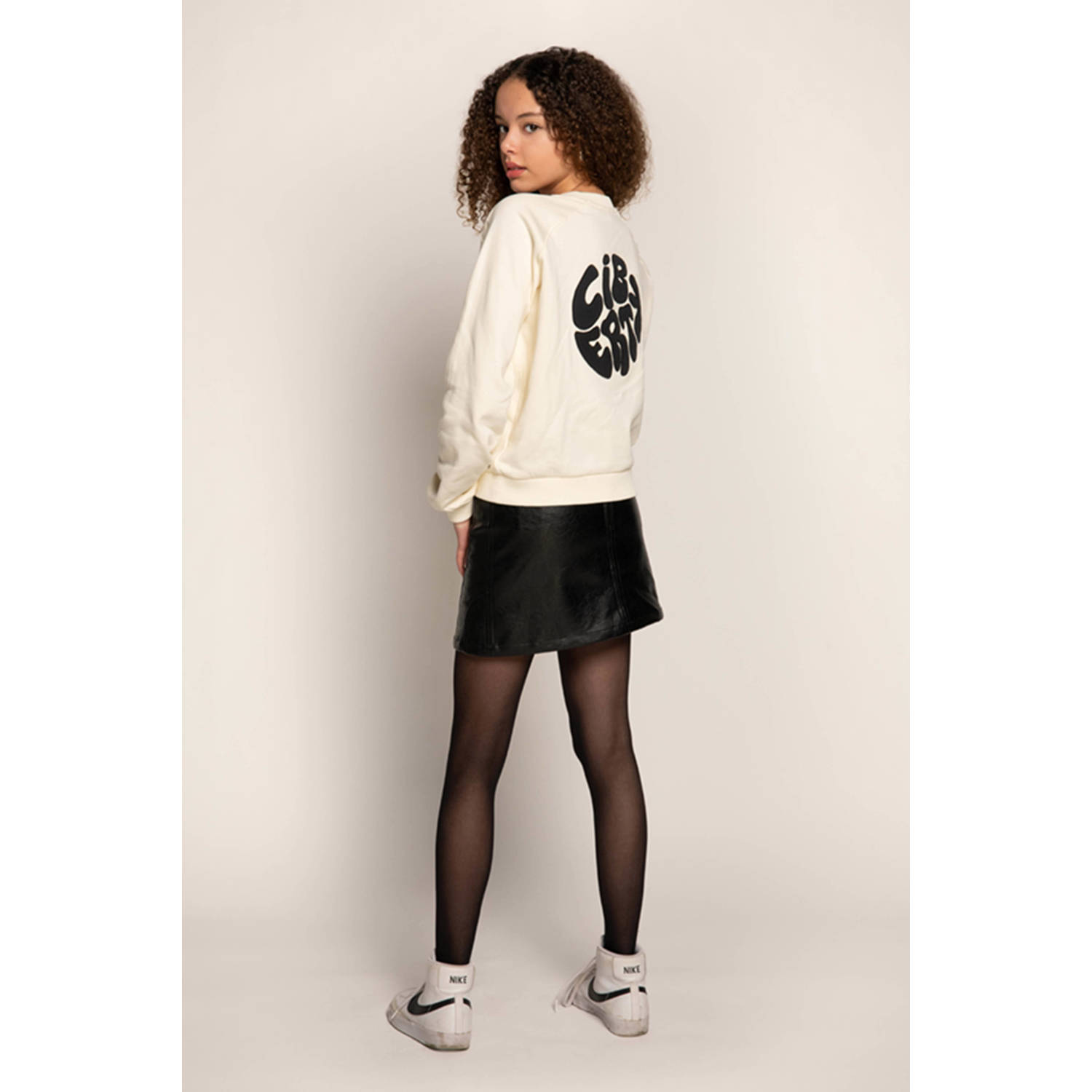Frankie&Liberty imitatieleren rok zwart