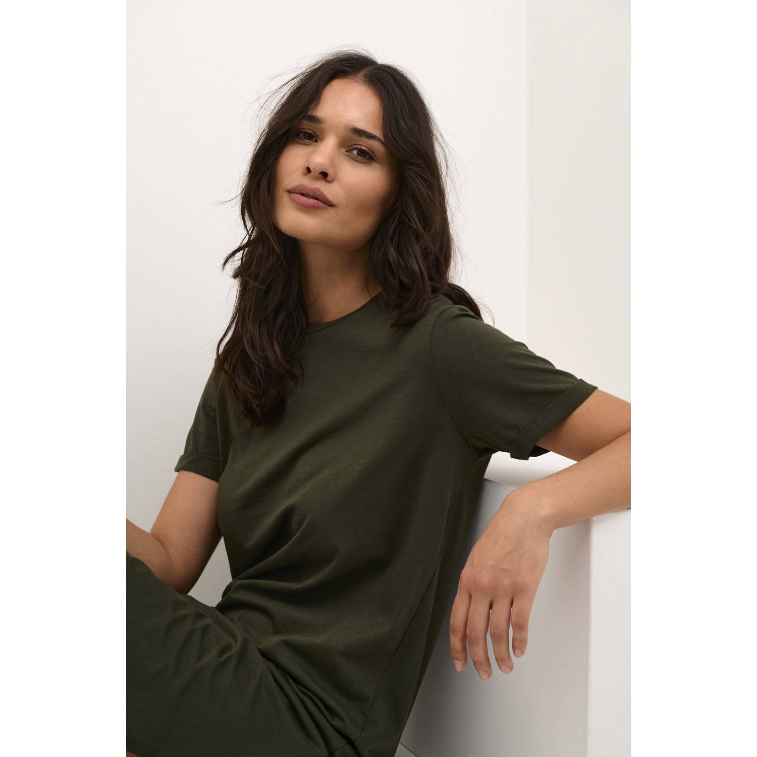 Kaffe jurk KAcelina kaki