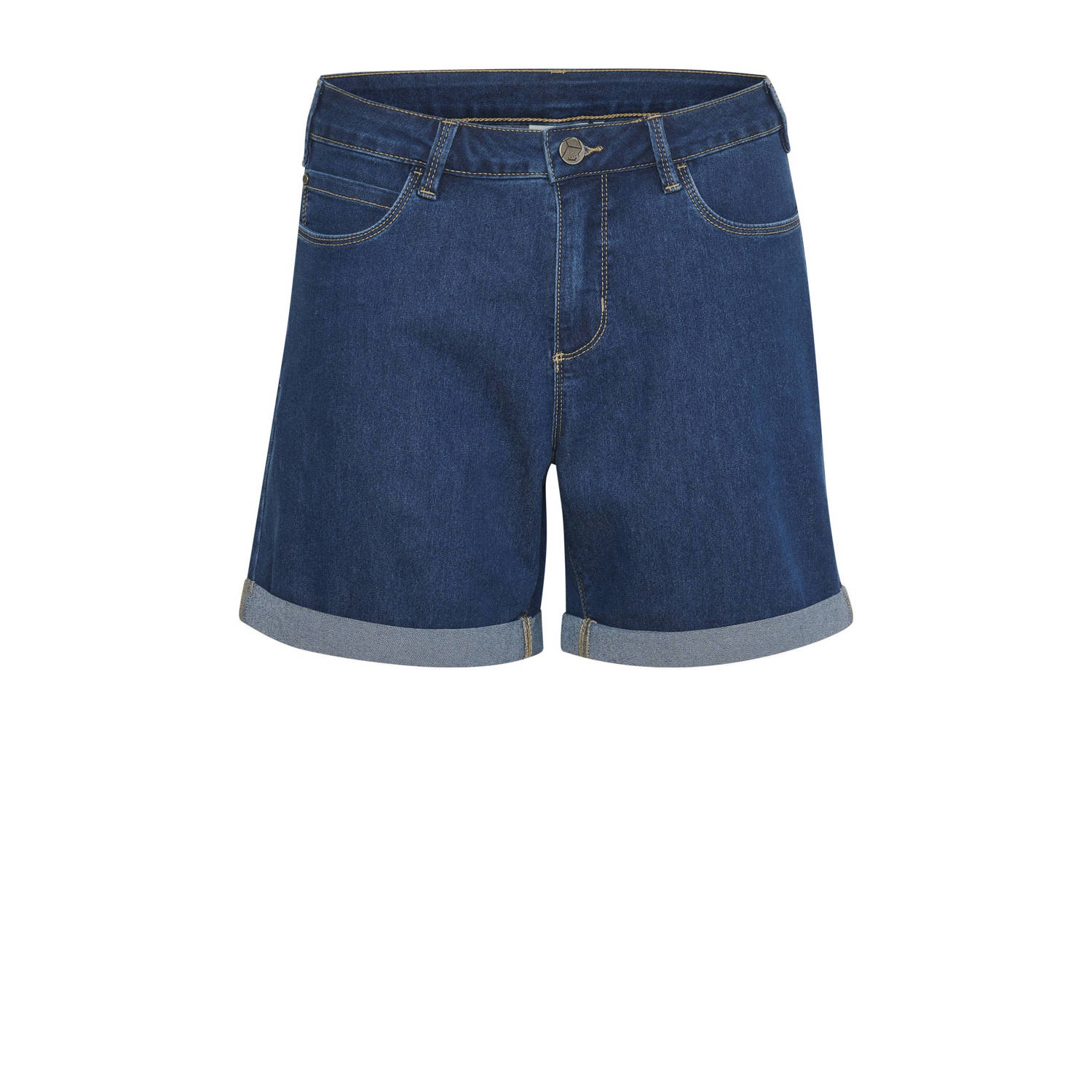 Kaffe slim fit short KAvicky dark blue denim