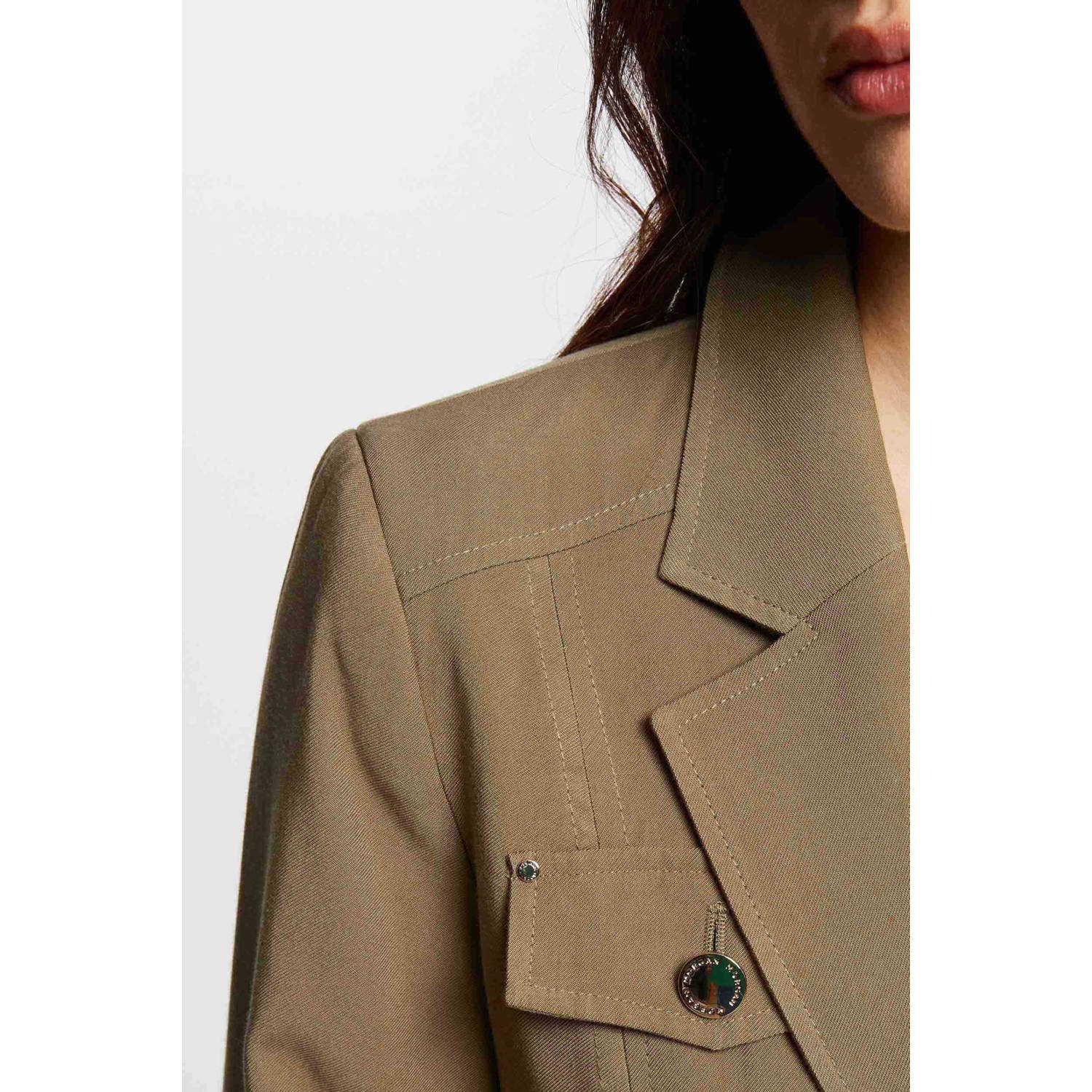 Morgan trenchcoat tussen olijfgroen